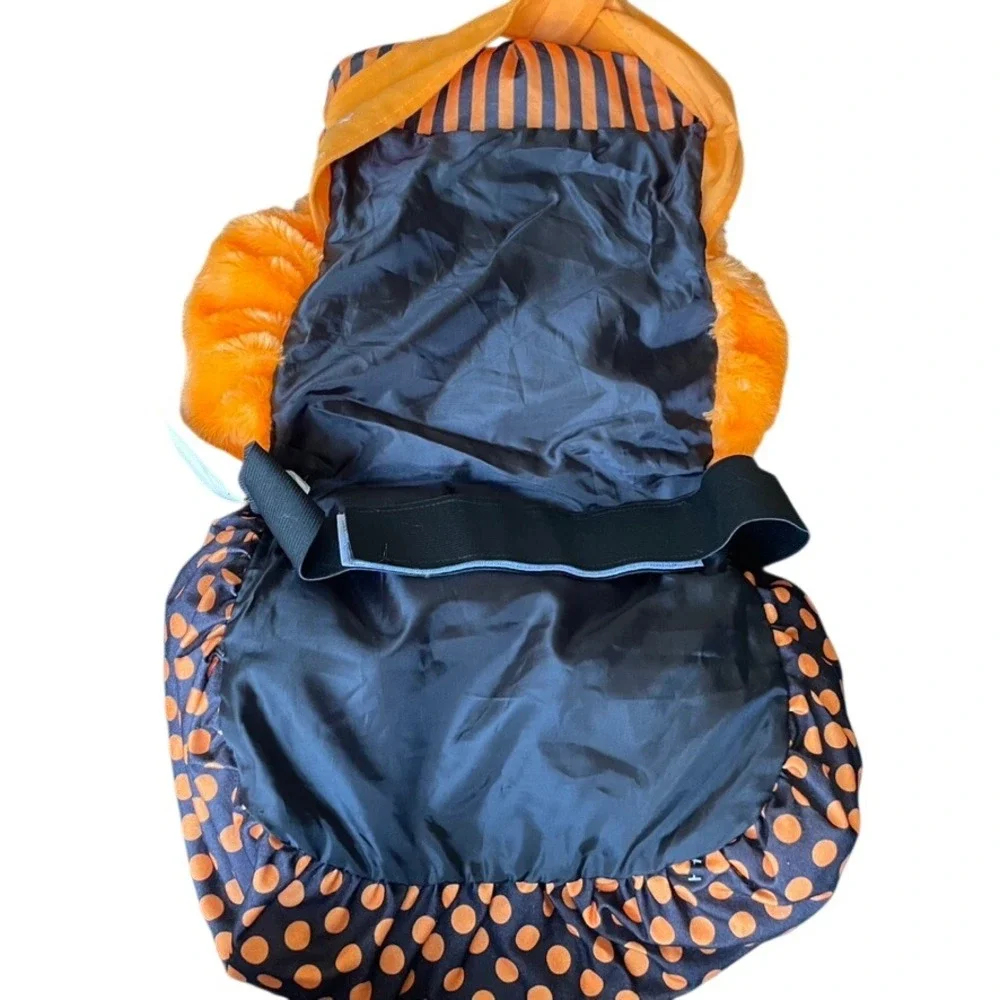 Orange Black Pumpkin Jack-o-lantern Dog Costume Halloween Pet Outfit Medium